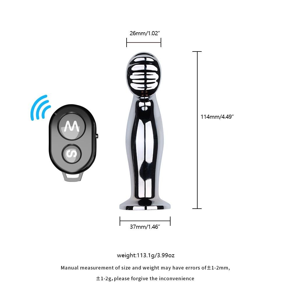 Plug Anal de Aço com 10 modos de vibração e Controle Remoto - PL092 - MimoSexy