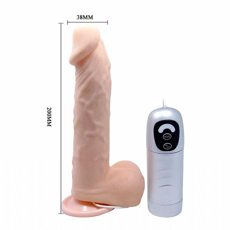 Pênis Vai e Vem 7 Vibros em Silicone Ultra Macio - Pretty Love - 15 x 3,5 cm