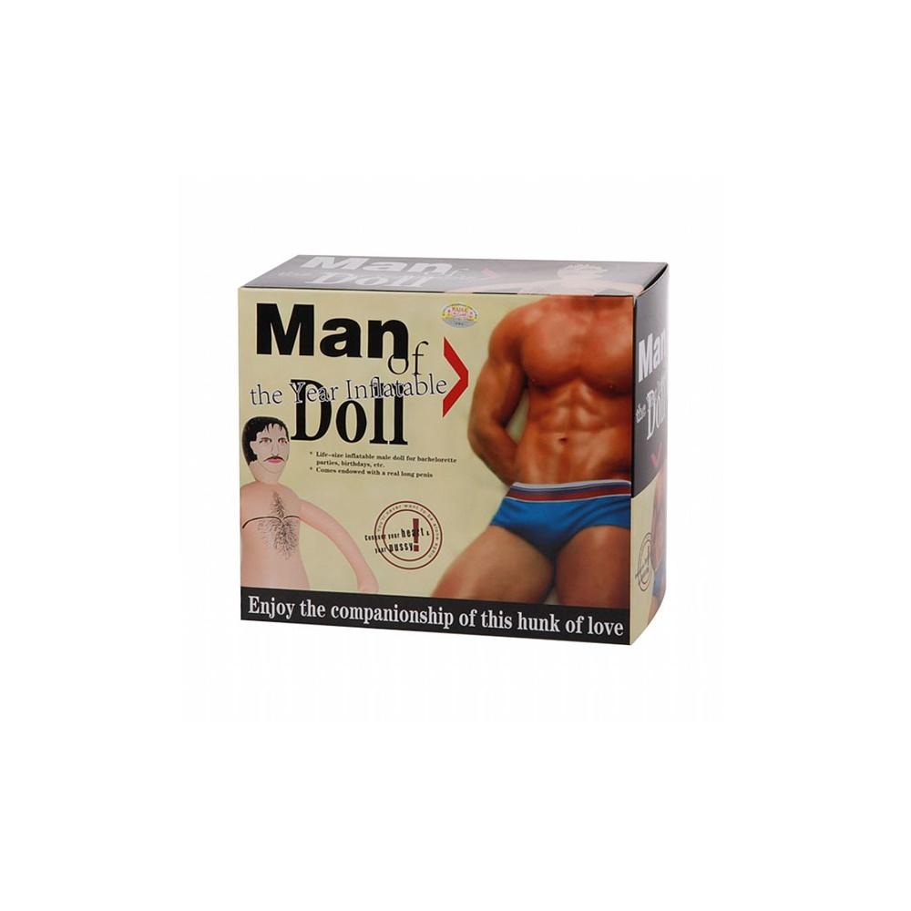 Boneco Inflável com Pênis Vibro em Silicone