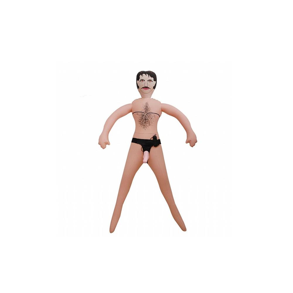 Boneco Inflável com Pênis Vibro em Silicone