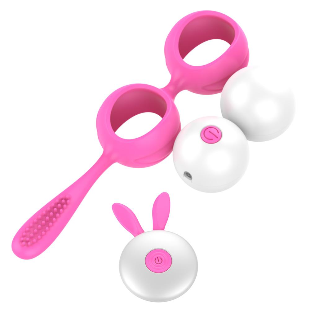 Bolas Ben-Wa com 10 vibrações para Pompoar em silicone - BL008 - MimoSexy