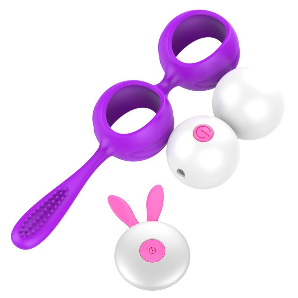 Bolas Ben-Wa com 10 vibrações para Pompoar em silicone - BL008 - MimoSexy
