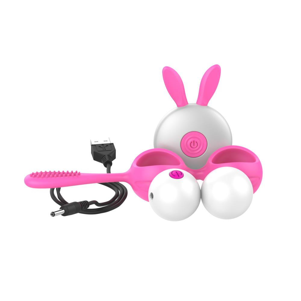 Bolas Ben-Wa com 10 vibrações para Pompoar em silicone - BL008 - MimoSexy