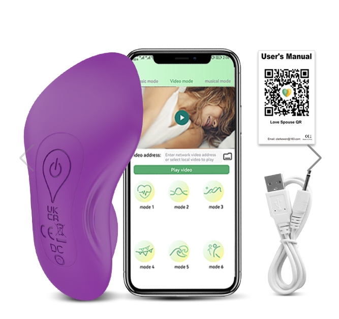 Estimulador de clitóris com formato ergonomico que se adapta a uma calcinha, possui 10 modos intensos de vibração - YOUVIBE