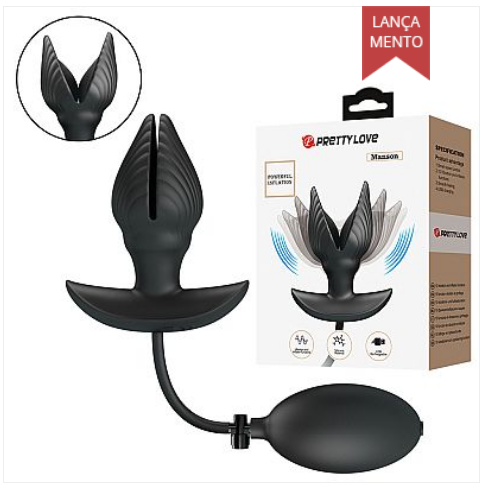 Plug Anal Inflável com Vibrador - Manson - Pretty Love