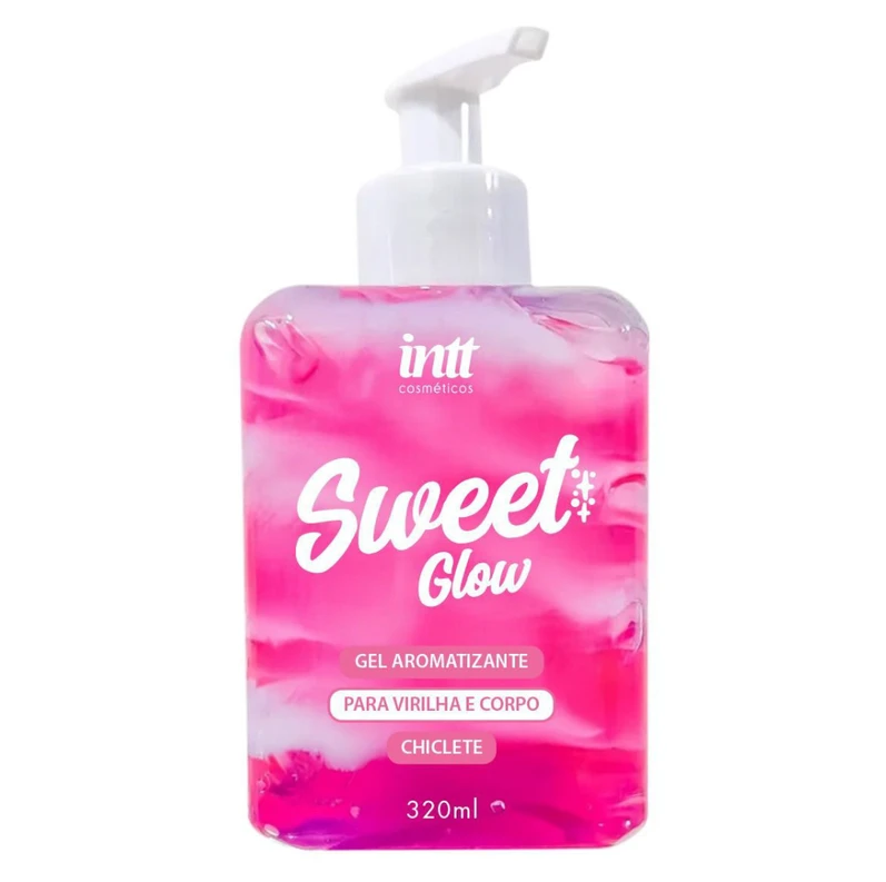 Gel Hidratante Aromatizante Sweet Glow Virilha e Corpo Chiclete Beijável - Intt Cosméticos