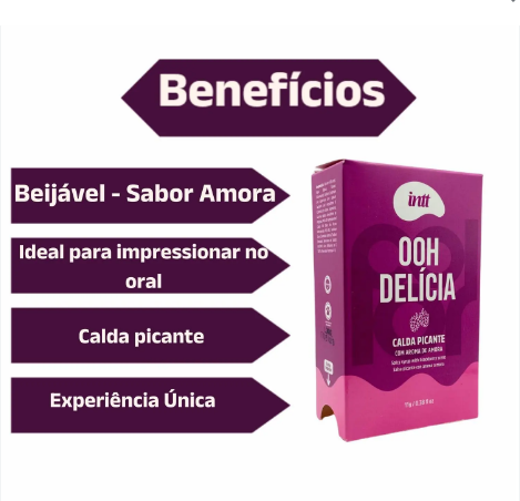Ooh Delícia calda beijável com aroma de Amora