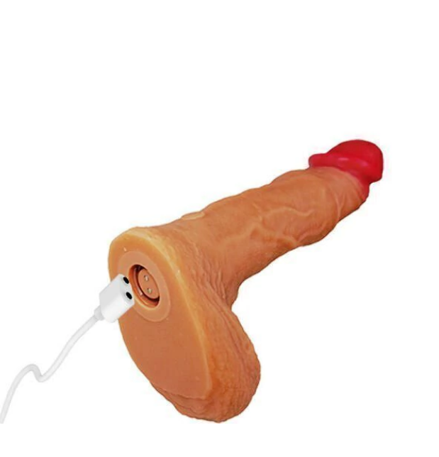 Pênis Realístico Recarregável Vai e Vem com Controle e por Aplicativo 19,3 cm * 3,9