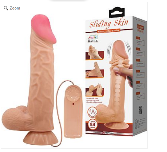 Pênis Realístico - Vibrador de Multi-Velocidade - Sliding Skin - 24.0x5.0 - BAILE