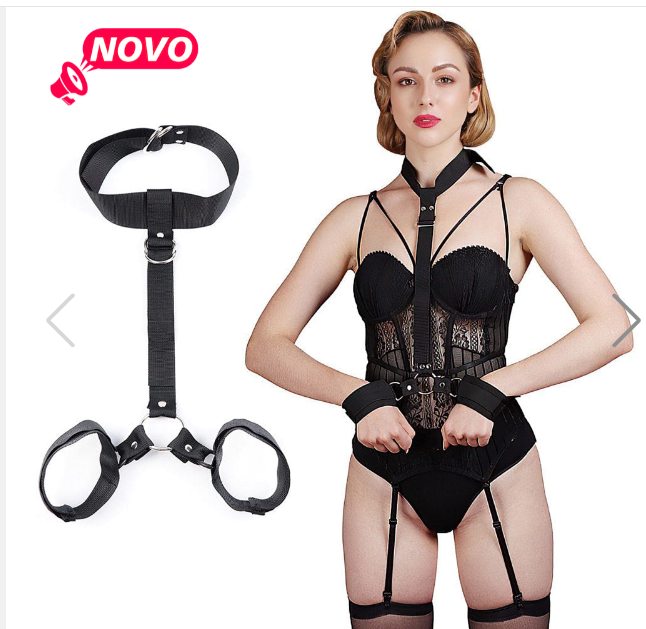 Kit Bondage Algema para Pulso e Pescoço 