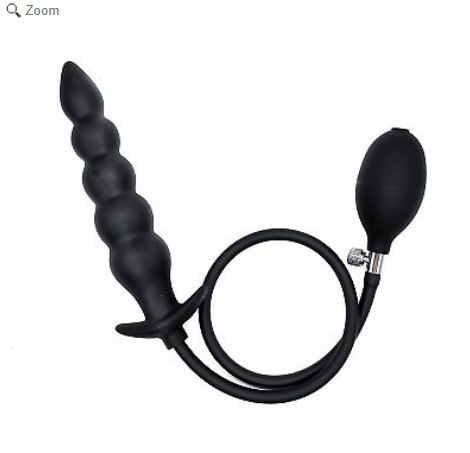  Plug Anal Escalonado - Silicone Inflável - 20.0 X 3.7 - SI