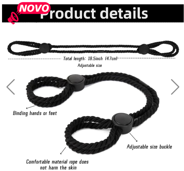 Algemas de Corda Sexual - 2 Peças