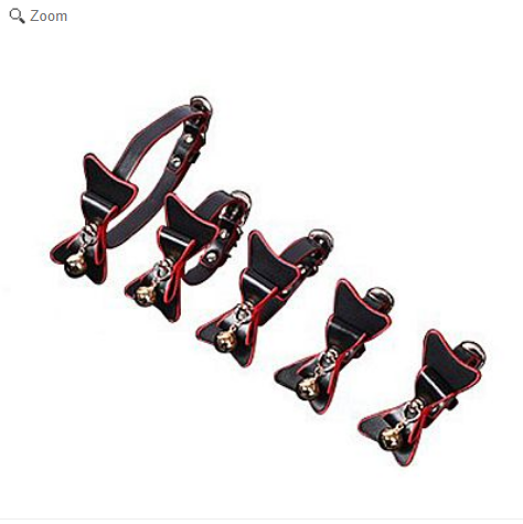  Kit Bondage Algema para Pulso e Pescoço com mordaça de Bola - Luxo - SI